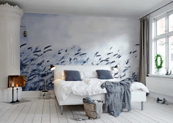 letto camera behang parati carta scandinavian bedroom decorativa realizzare pittura westwing artikel slaapkamer