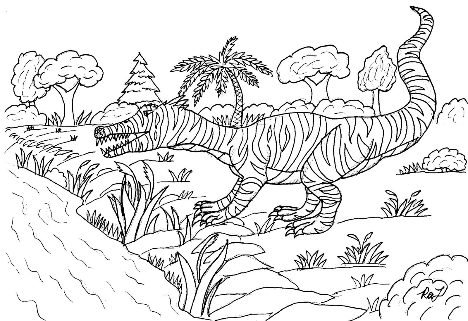 Robin's Great Coloring Pages: Spinosaurus ageyptiacus & Other Spinosaurs