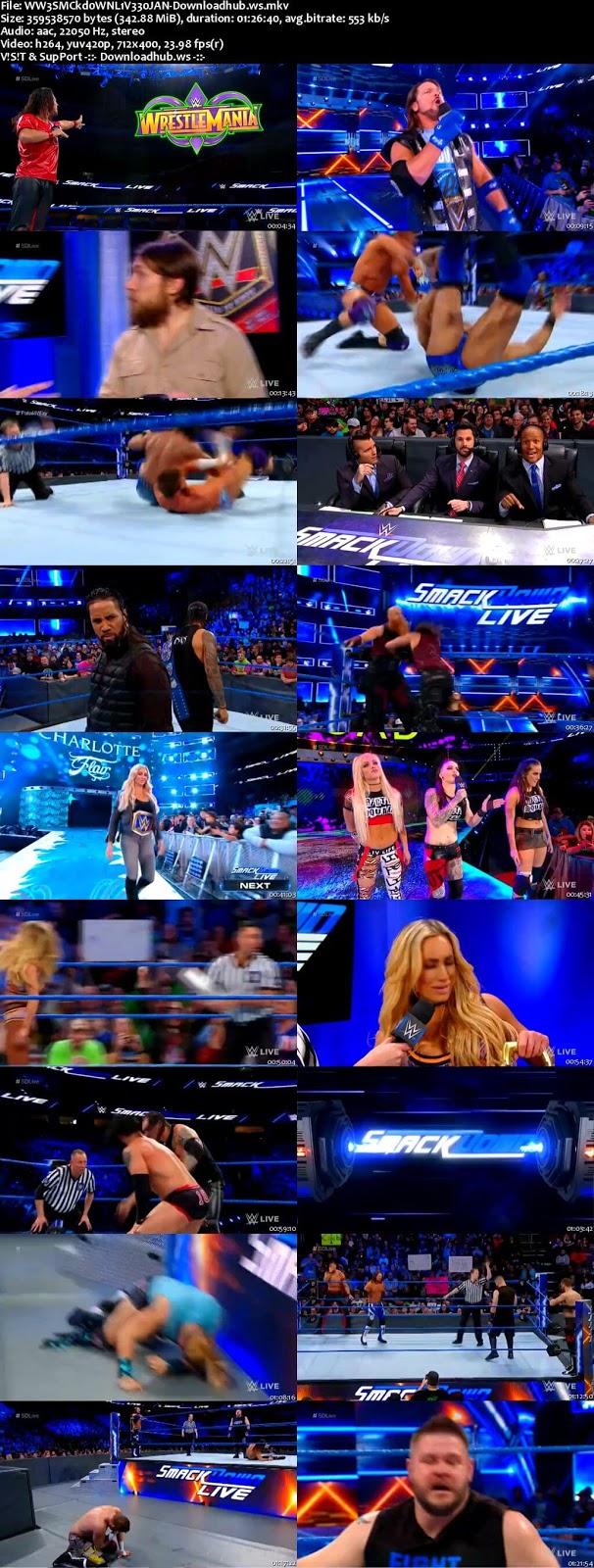 WWE Smackdown Live 30 January 2018 480p HDTV Download