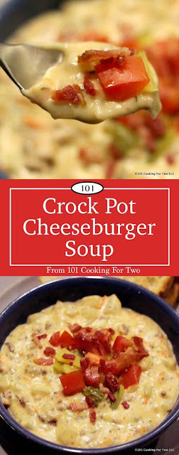Extra Thick Crock Pot Cheeseburger Soup