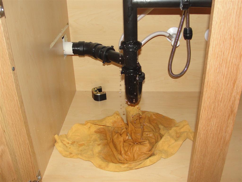 bathroom sink drain leaking at brass nut