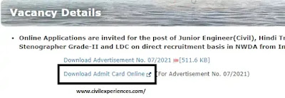 Nwda Admit Card 2021 Download | Nwda Call Letter Download Nwda Admit Card 2021 Download | Nwda Call Letter Download