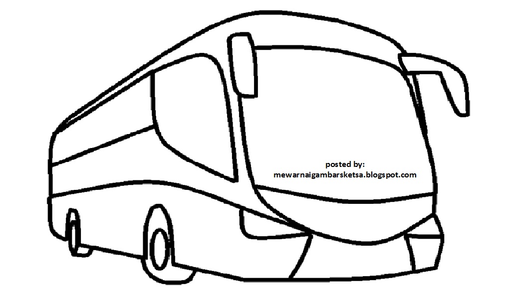Gambar Mewarnai Gambar Bus 6 Bis Kartun di Rebanas - Rebanas