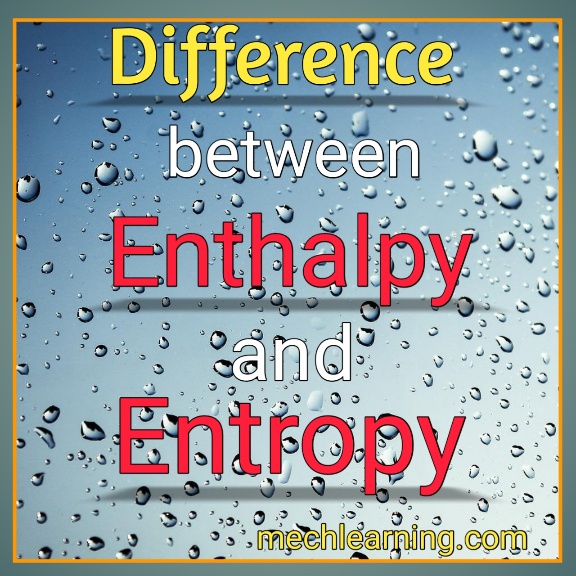 Difference between enthalpy and entropy