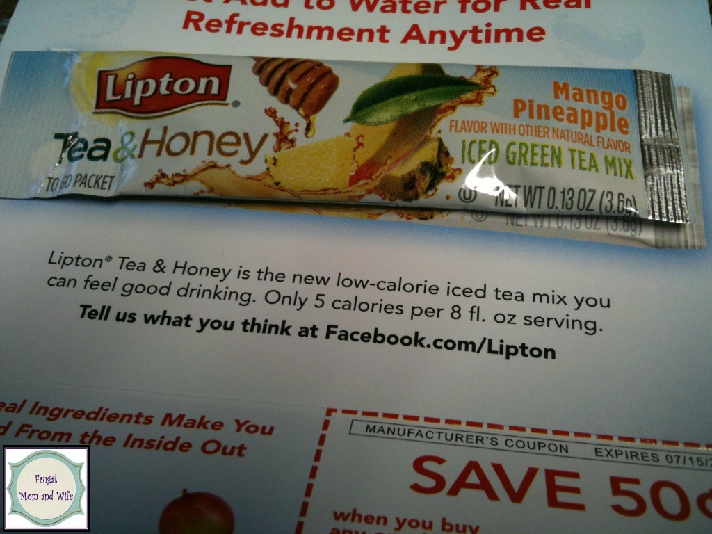 Frugal Mom and Wife Free Sample of Lipton Tea & Honey Iced Tea!! Still Available!