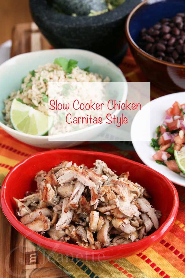 Slow Cooker Chicken Carnitas Style from Jeanette's Healthy ...
