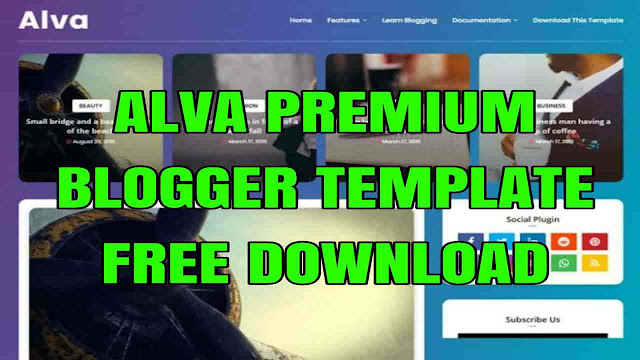 alva premium blogger template free download