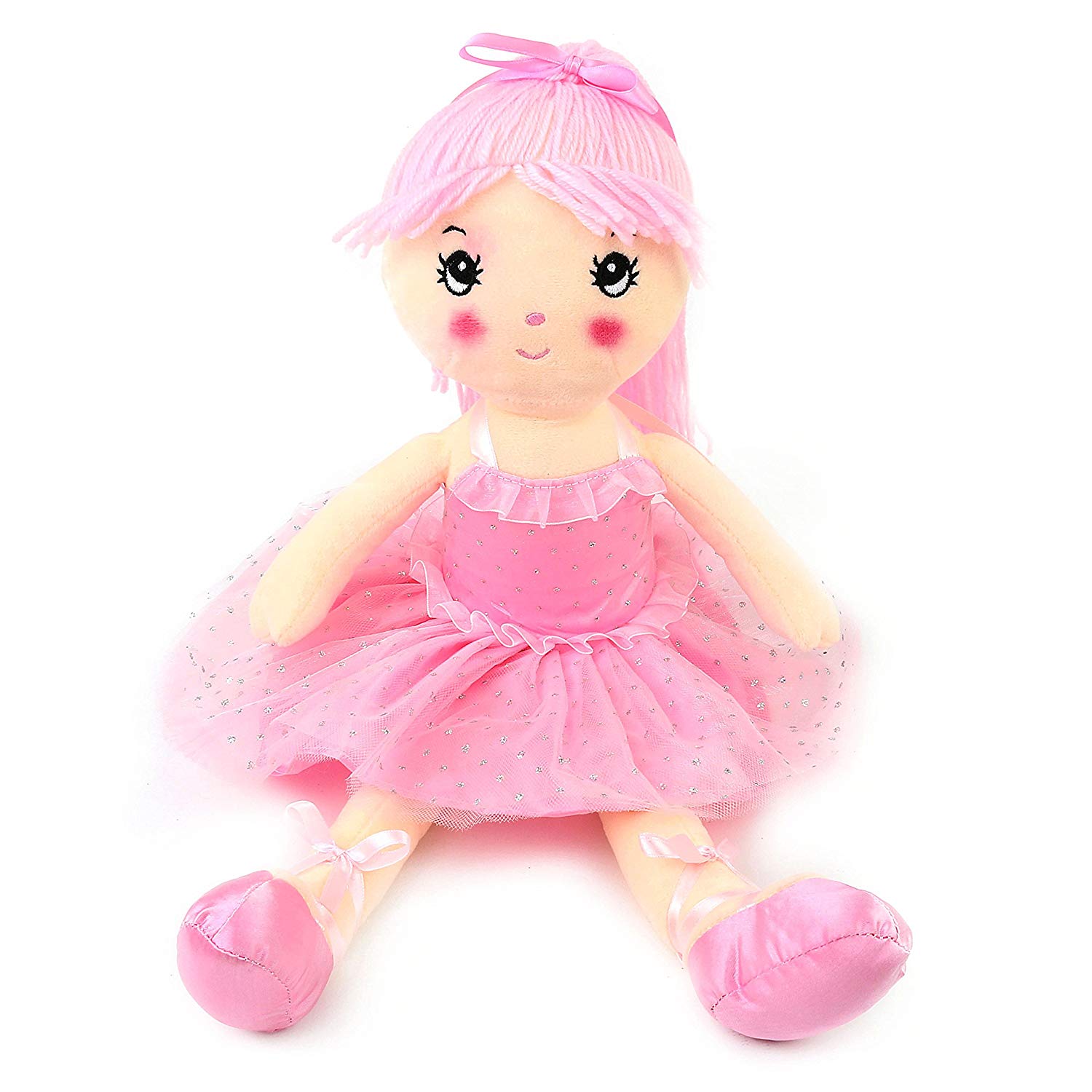 Pink Ballerina Stuffed Girl Plush Doll