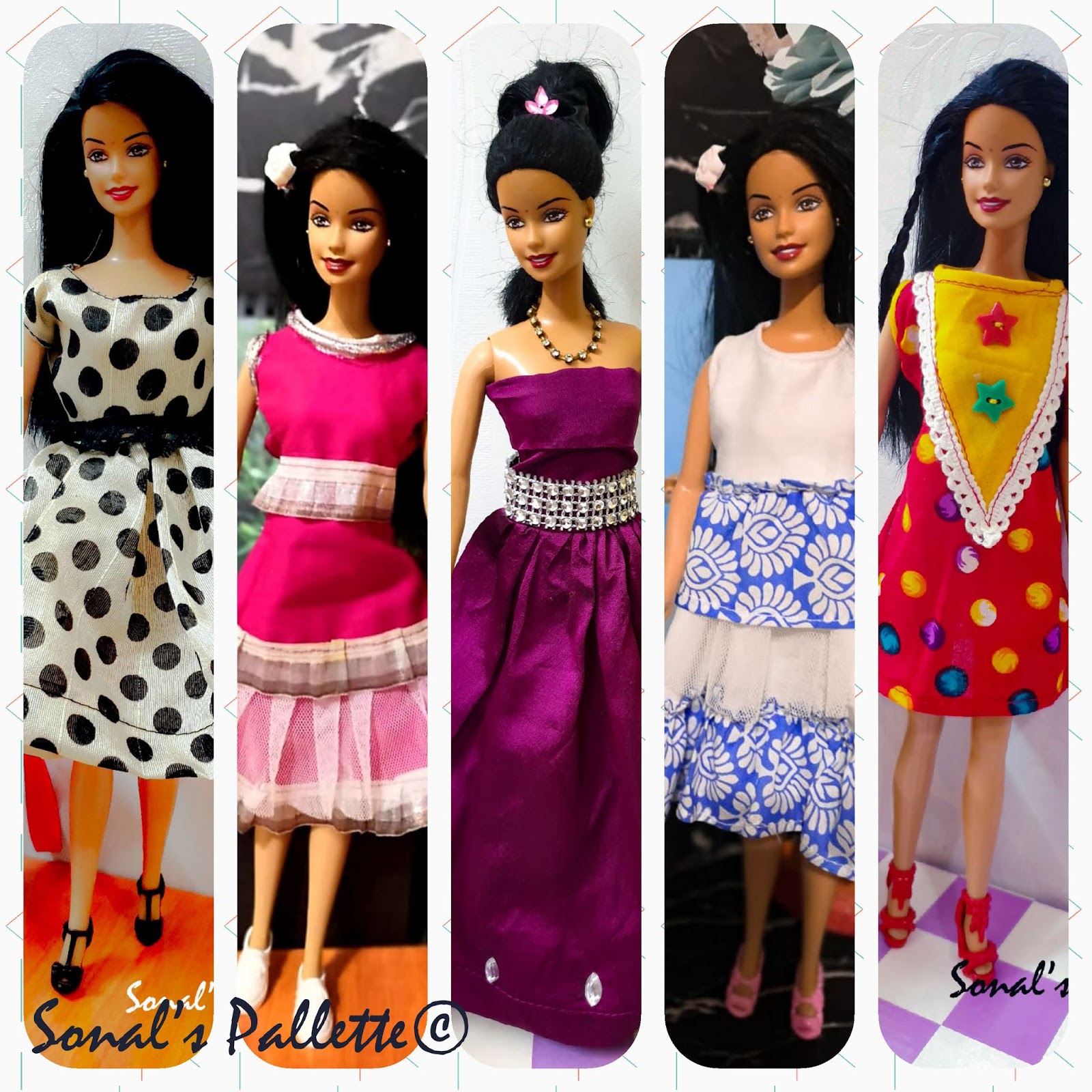 Sonal's Pallette Easy DIY Barbie Frock ideas