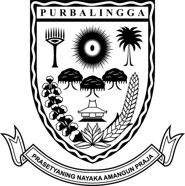 Logo Kabupaten Purbalingga Hitam Putih