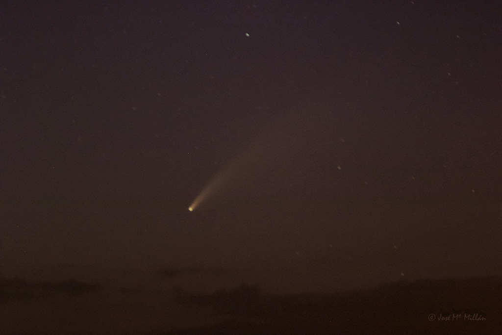 Estrellas y cometa Cielo Benarrabá Serranía Ronda