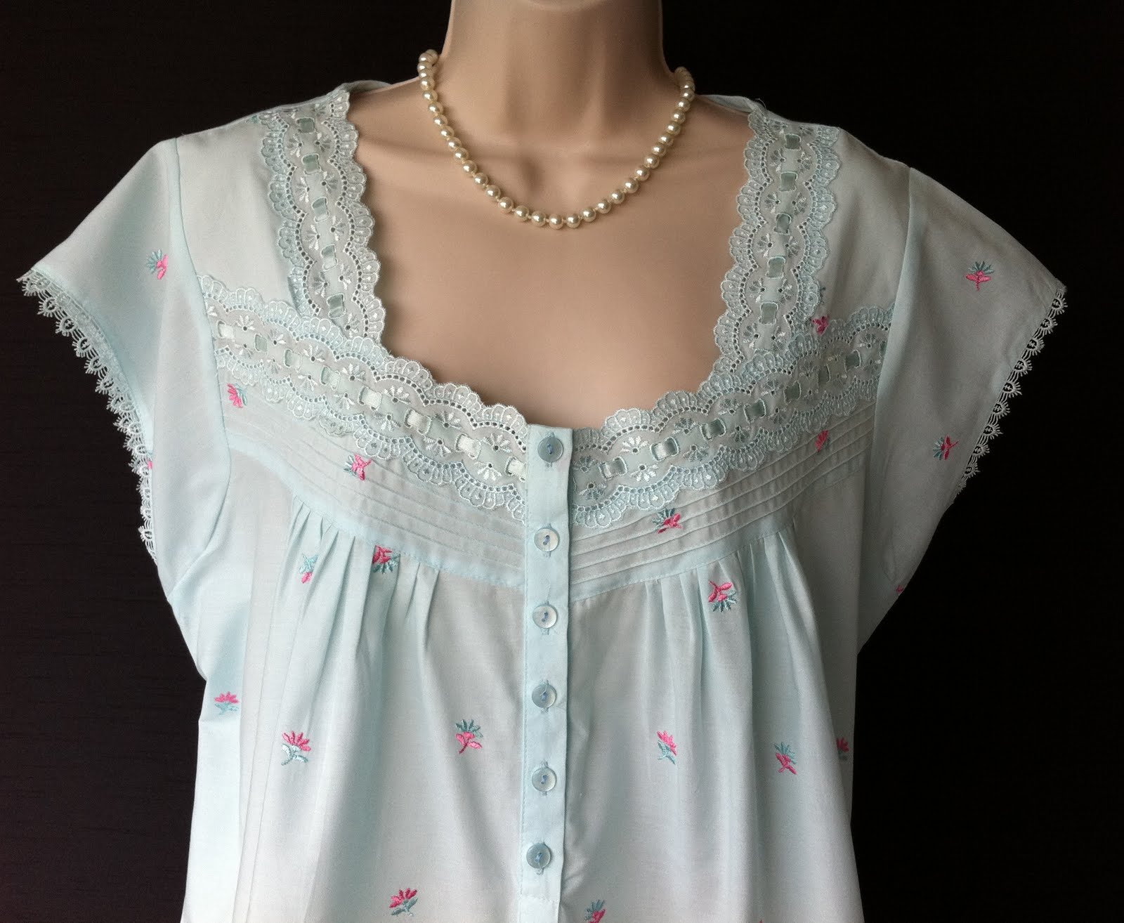 Blossoms of Comfort Sleepwear Collection Floral Print Soft Cotton Nightgown