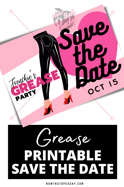 GREASE Movie 1950s Theme Party Printables EDITABLE PDFs Now Thats 