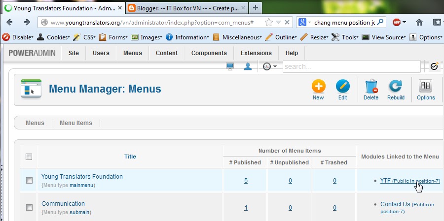 How To Change Menu Position in Joomla! 2.5 - -- IT Box for VN