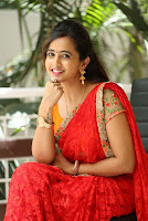 Lasya Saree Photos at Raja Meeru Keka Promotion TollywoodBlog