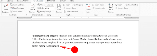 Cara Membuat Footnote Cara Membuat Footnote