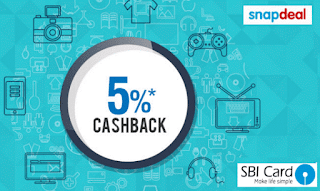 (Still Live) Snapdeal - Get Flat 5% Cashback on Paying via SBI Bank Cards (Max Rs.600 ...