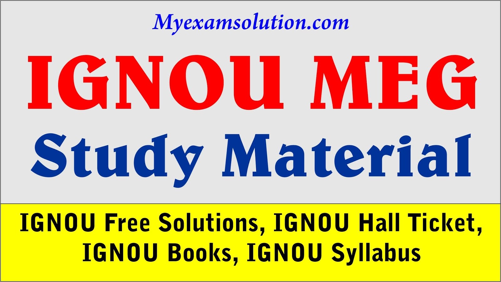 IGNOU Study Material 202021 Masters of Arts in English My Exam