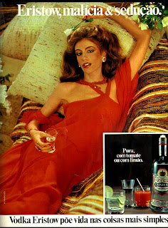 propaganda vodka Eristow - 1977.  os anos 70; propaganda na década de 70; Brazil in the 70s, história anos 70; Oswaldo Hernandez;