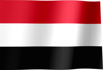 The waving flag of Yemen (Animated GIF) (علم اليمن)