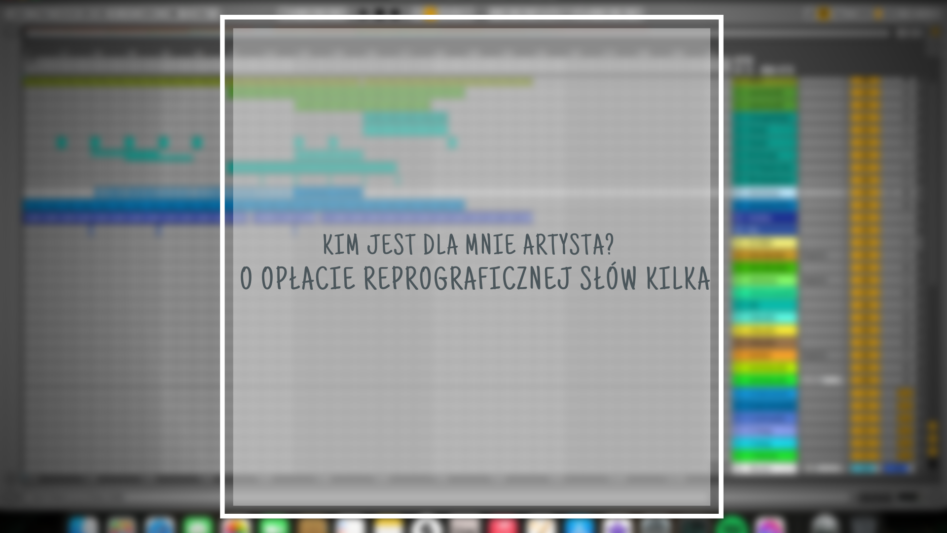 Kim jest dla mnie artysta? - o opłacie reprograficznej słów kilka