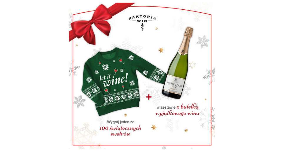 Wygraj świąteczny sweterek i wino Cava Jaume Serra Semi Seco Konkurs