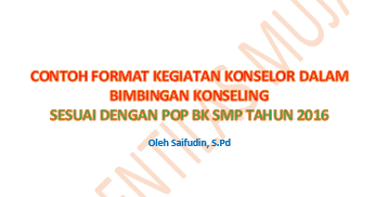 Format Kegiatan Bimbingan Dan Konseling Sesuai Dengan Pop Bk Diens Blog