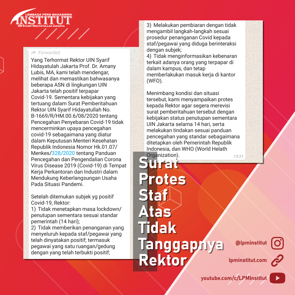 Surat Protes Staf Atas Tidak Tanggapnya Rektor