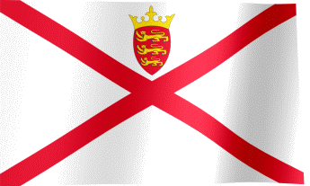 The waving flag of Jersey (Animated GIF)