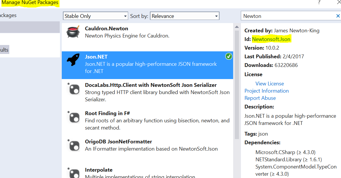 Converting json into object in c