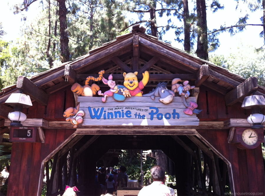 the many adventures of winnie the pooh ride disneyland