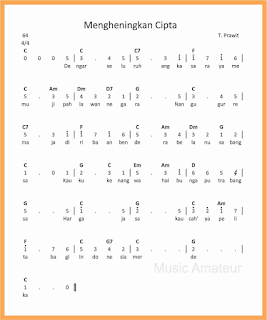 Not Angka Mengheningkan Cipta - SEPUTAR MUSIK