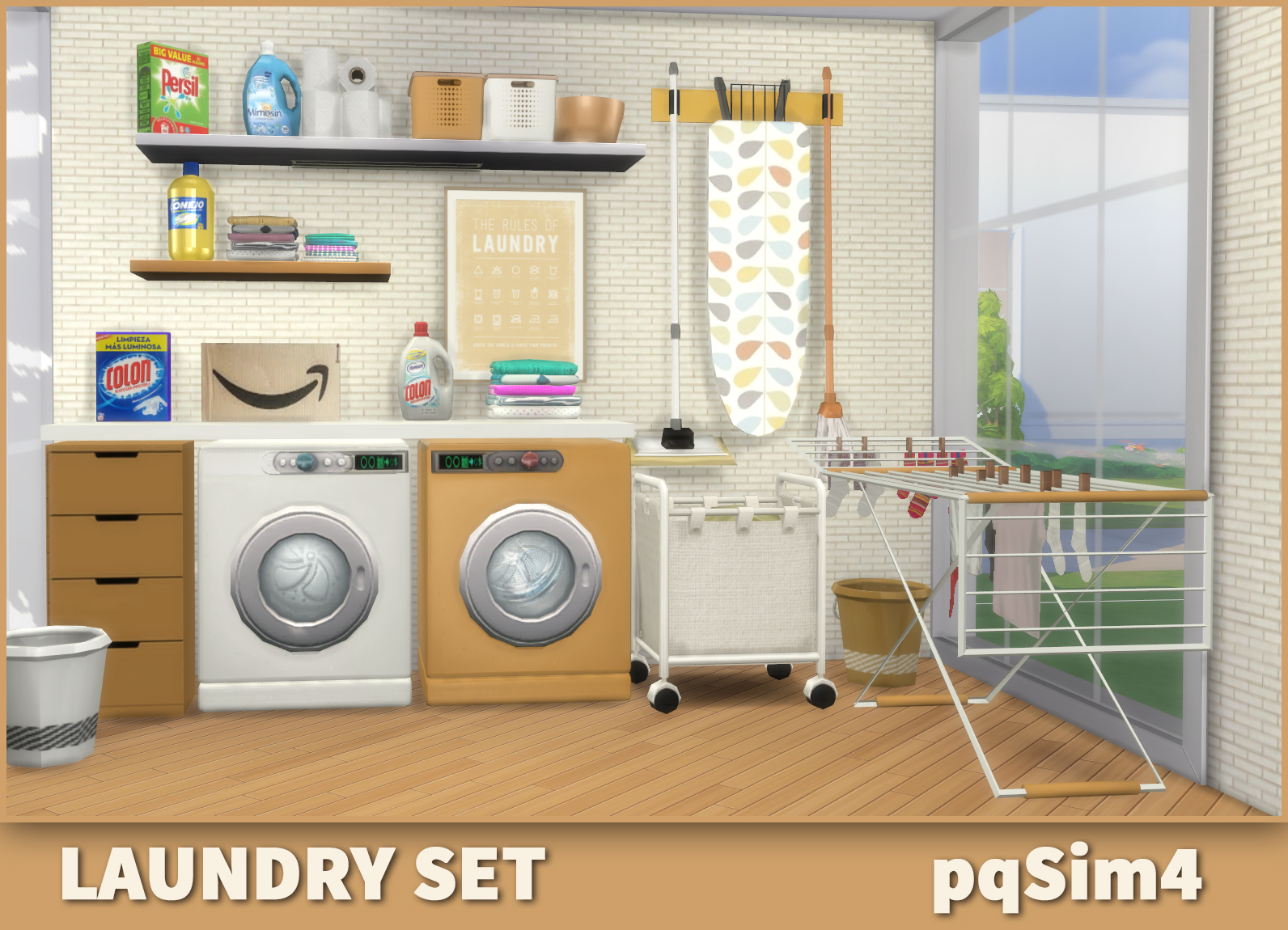 Laundry Set. The Sims 4 Custom Content.