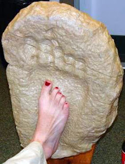 Ancient Giants foot prints.