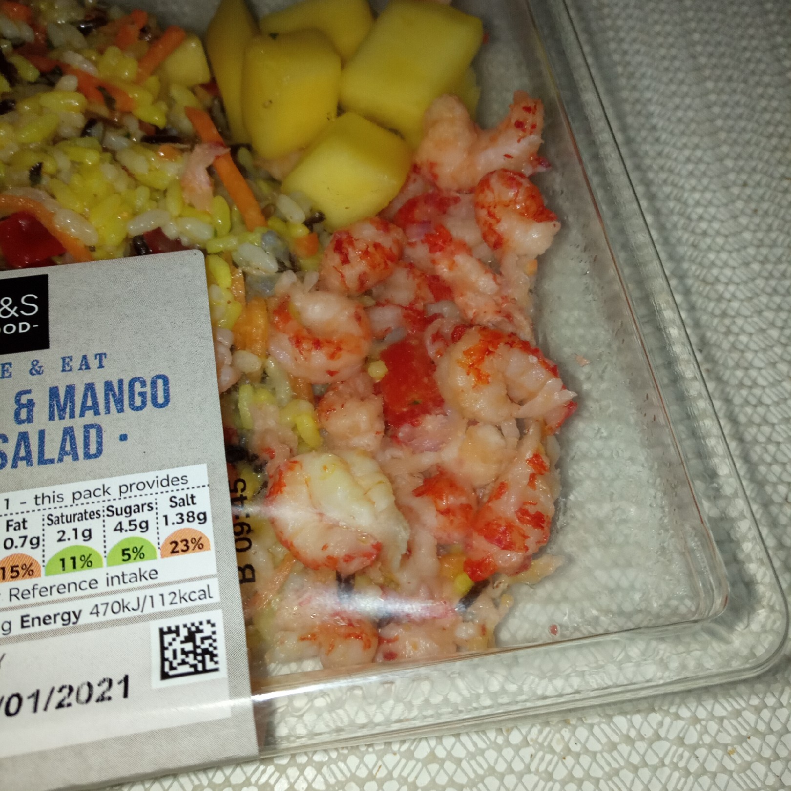 Supersupergirl's Food Reviews M&S Crayfish Mango Rice Salad