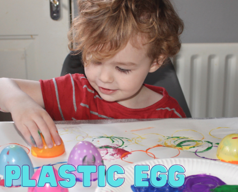 Plastic Easter Egg Painting for Toddlers Messy Little Monster