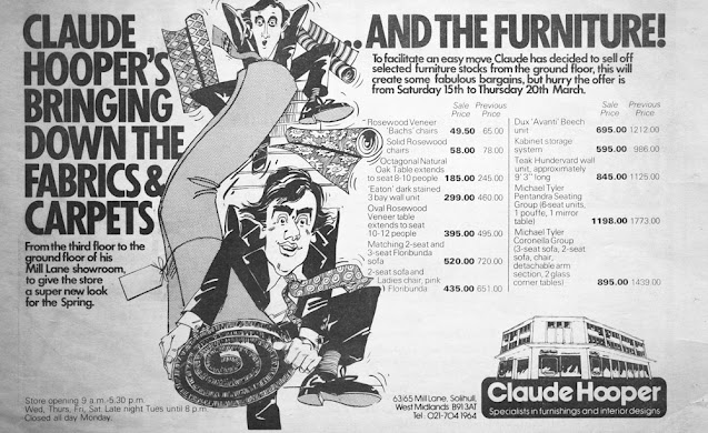 Claude Hooper Carpet advert Illustration by Peter Donnelly Claude Hooper
