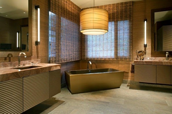 Large pendant lights in the dining room