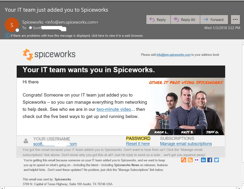 Spiceworks Login instructions