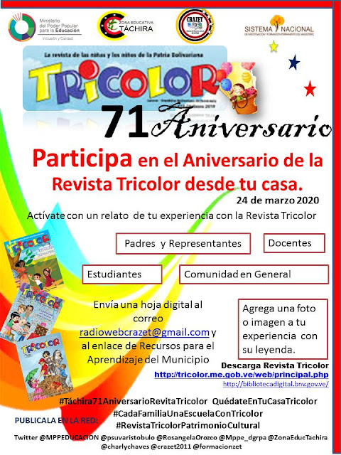 Saludos desde el Táchira a  la Revista Tricolor