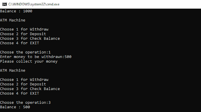 ATM Machine Project in Java Programming with Code