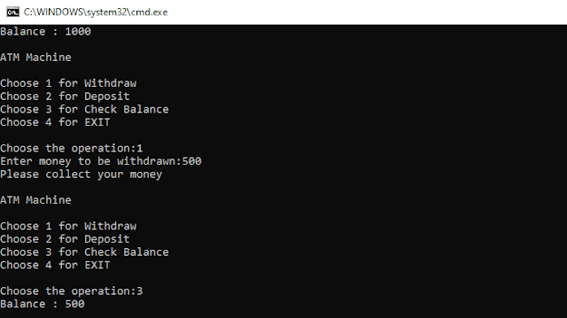 ATM Machine Project in Java