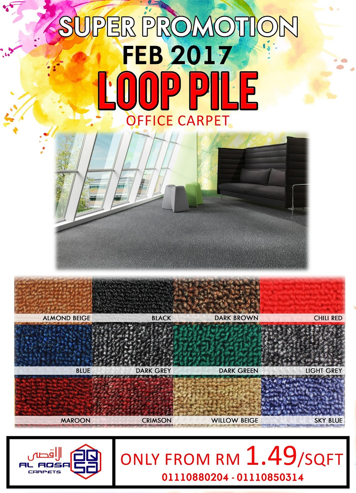 Events Carpets & Installation LOOP PILE CARPET /TUMPUKAN KARPET