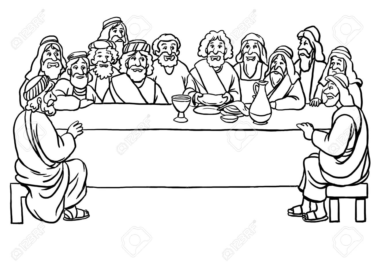 Last Supper Coloring Page Catholic