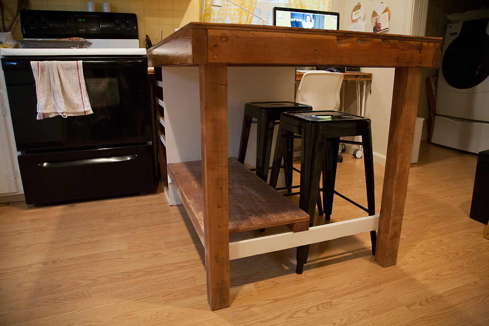 The Wight Family WORKBENCH INTO KITCHEN ISLAND