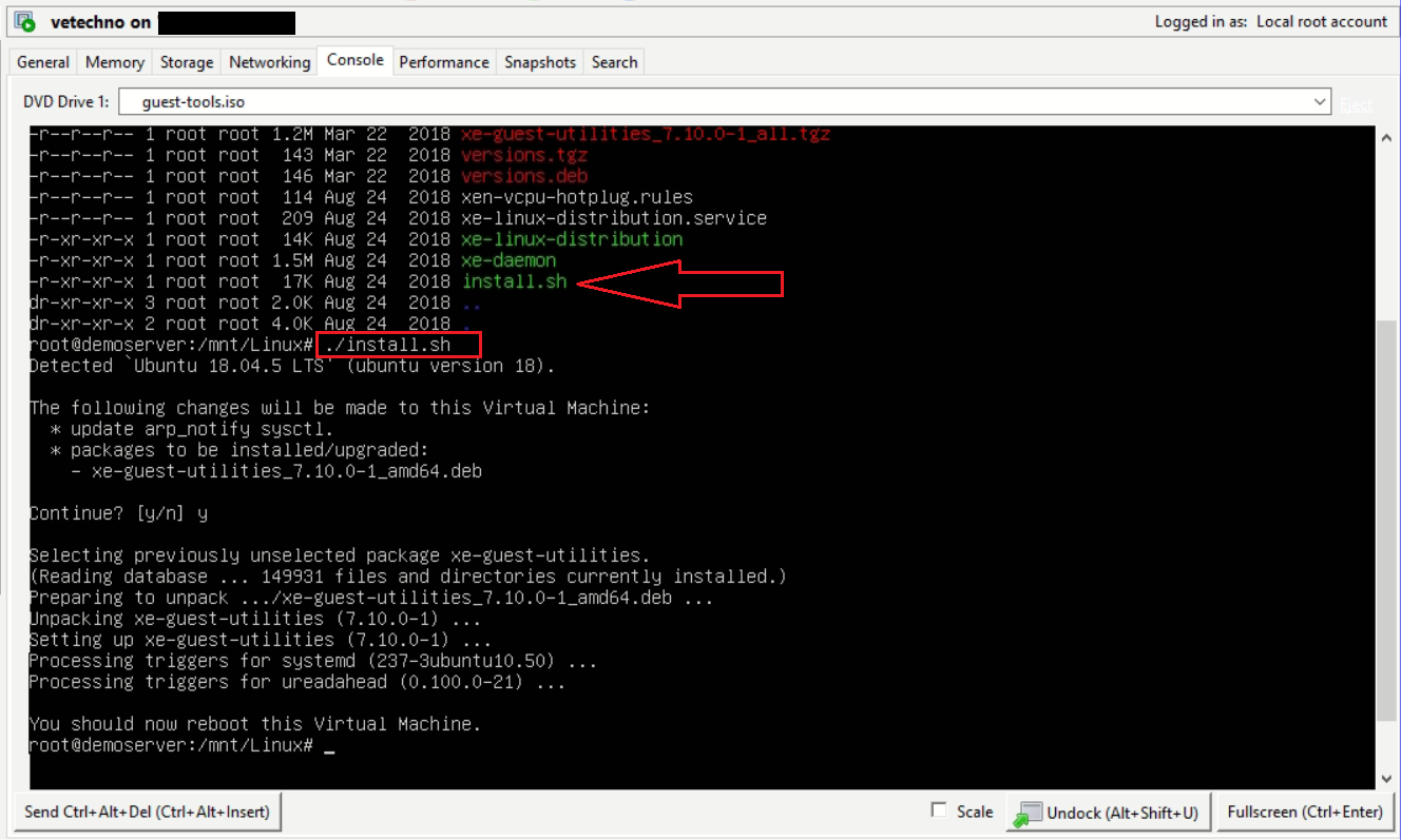 How do I install Xen Server tools on Linux?
