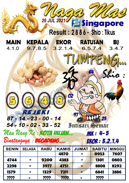 Bocoran Syair Sgp Togel Hari Ini Senin 26 07 2021