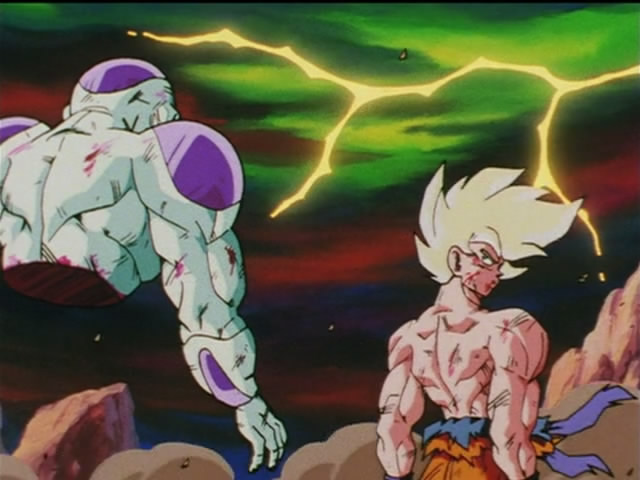 Closest so far is skinny Gohan getting embarrassed by Frieza. 