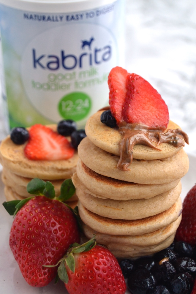 Mini WholeGrain Pancakes + High Calorie Foods for Toddlers The