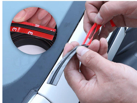 Glass T-shaped Seal Dust Stickers Car Styling